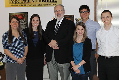 From left to right: Courtney Skow, Emily O’Donnell, Dr. Tom Hilgers, Marah Smith, Dino Francescutti, and Samuel Smith.